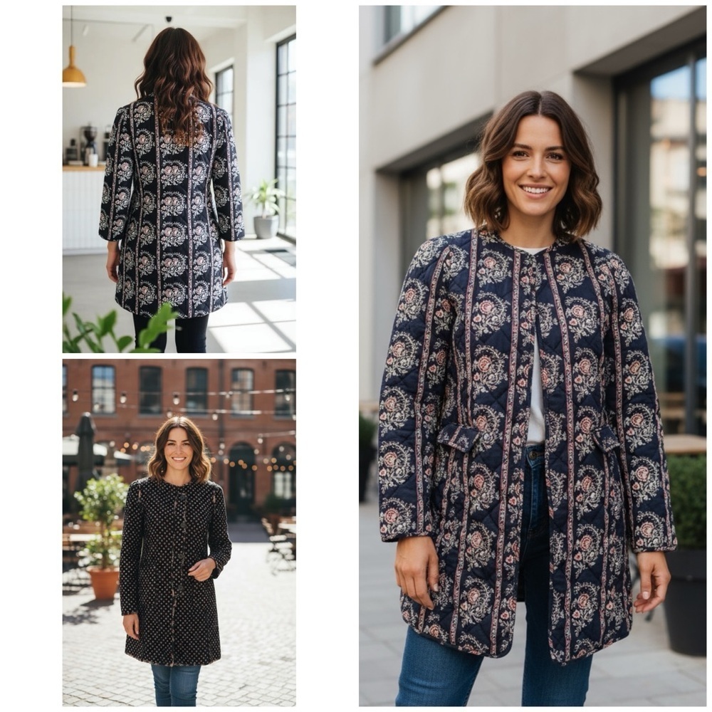 EUC Isabel Marant Elmer Reversible Paisley Patterns Quilted Coat Jacket XS S